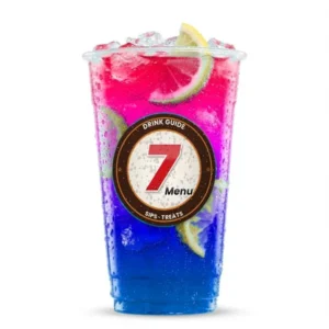 Brewberry 7 Energy – illustrated drink with blue raspberry + strawberry