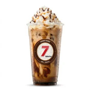Caramel Macchiato – illustrated drink with vanilla, steamed milk & caramel drizzle