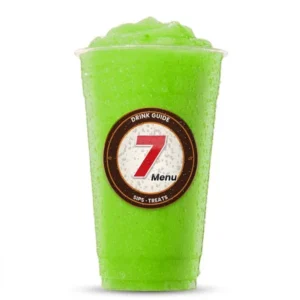Drizzled Apple 7 Energy Frozen Chiller – illustrated drink with green apple w/ caramel drizzle