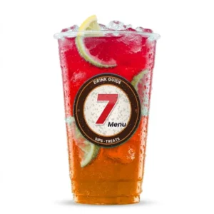 Pixie Stick 7 Energy – illustrated drink with almond + orange + pomegranate